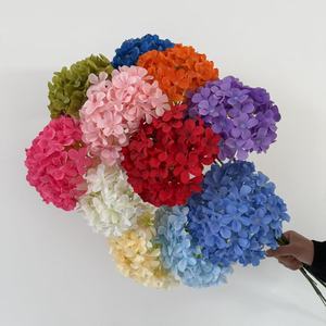 Oferta Especial: Flor Artificial de Hortensia Blanca y Rosa, Cabeza Individual de Seda, para Decoraciones de Bodas, Día de la Madre, Navidad y Año Nuevo - Product Image 1
