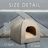 Vente en gros de lits pour chiens pliables de haute qualité, confortables et élégants, en forme de cocon, avec coussin, couleur gris tendance