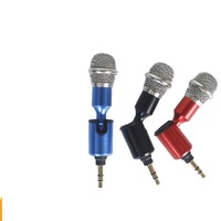 Microphone USB TRS/TRRS Mini Jack 3,5 mm à coque métallique, à condensateur, pliable pour téléphone portable, carte son et ordinateur portable