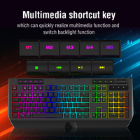 Ensemble clavier et souris personnalisé avec sensation mécanique et éclairage RVB, jeu allemand RVB pour PC et ordinateur portable, compatible avec Teclado Gamer