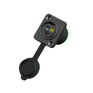 Conector Ethernet Circular RJ45 Impermeable para Montaje en Panel Industrial, Adaptador de Cable a Placa de 8 Pines, Adaptador RJ45 Hembra - Product Image 1