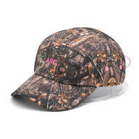 Gorra de 5 Paneles Personalizada de 57 cm, Perfil Bajo, Bordada con Camuflaje RealTree, de Nailon, Moderna, para Viajes y Actividades al Aire Libre
