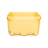 Grande glacière de couleur jaune 660L pour le stockage d'aliments froids Conteneur de poisson isolé pour fruits de mer