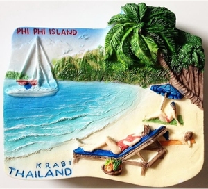 แม่เหล็กติดตู้เย็นรูปหาดพัทยา 3 มิติ คุณภาพสูง ทำจากเรซิ่น - งานฝีมือเรซิ่น - Product Image 5