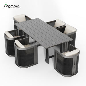 Meubles de Foshan modernes, imperméables, meubles de patio, meubles d'extérieur, ensemble table et chaises, ensemble table à manger - Product Image 2