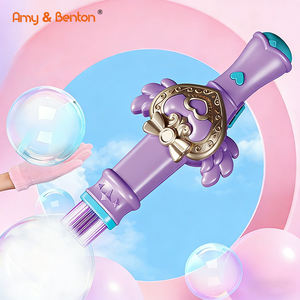 Máquina de Burbujas de Niebla Automática Eléctrica, Máquina de Burbujas de Humo Mágico con Luces de Colores y Música, <span class=keywords><strong>Juego</strong></span> de Burbujas de Niebla para Fiestas, Verano - Product Image 1