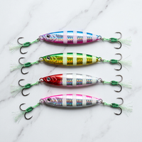 Leurre de jigging en plomb à action stable, oscillante et clignotante pour la pêche en bateau en eau salée/oceanique de bar, snapper, marlin, maquereau, artificiel imprimé