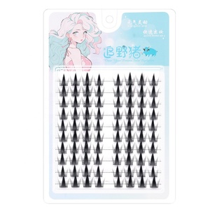 Extensions de cils synthétiques épaisses, fabriquées à la machine, à grande capacité, en grappe segmentée, style « Petit Diable » et « Elfe Coquin » - Product Image 6