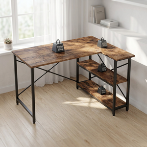<span class=keywords><strong>Escritorio</strong></span> Modular en Forma de L Iyanen de Metal Curvo de 120 <span class=keywords><strong>cm</strong></span> para Deportes Electrónicos y Estudio en Casa, Requiere Ensamblaje - Product Image 4