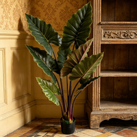 Offre Spéciale : Plantes Artificielles Décoratives pour Mariages – Alocasia et Faux Plantes Oreilles d'Éléphant en Plastique – Accessoires de Décoration pour Noël, Pâques et la Maison
