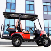 Voiturette de golf électrique à cadre en aluminium étanche, 4 places, nouvelle énergie, surélevée, pour la plage et les stations balnéaires