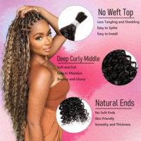 Produits à succès 2025 Nouvelle Arrivée Extensions de cheveux humains 100% naturels en vrac, tissage bouclé profond, ombré et mèches