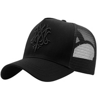 Gorra de béisbol de seis paneles de verano al por mayor de fábrica, efecto adelgazante de corona alta, 58-60 cm, sombrero de sol transpirable de malla, estilo camionero con hoja étnica