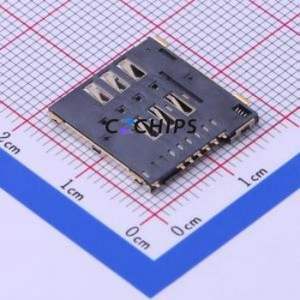 SMO-1511B-P6 SIM Card Connector SMD Connector Self-Return Type Micro SIM Card Card Holder With Card Detection - Product Image 1