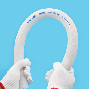 식품 등급 투명 스테인리스 스틸 나선형 및 폴리에스터 섬유 보강 실리콘 호스 (압력용) - Product Image 4