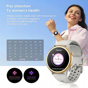 <span class=keywords><strong>Reloj</strong></span> <span class=keywords><strong>Inteligente</strong></span> para <span class=keywords><strong>Mujer</strong></span> OEM de 1.27" TFT, con Llamadas Bluetooth, Resistente al Agua, Monitor de Ritmo Cardíaco y SpO2, para Programas de Bienestar - Product Image 4