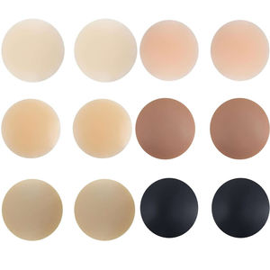 Couvre-mamelon en silicone Pasties Sexy colle invisible adhésive pour femmes sous-vêtements ronds sans couture accessoires emballage personnalisable - Product Image 6