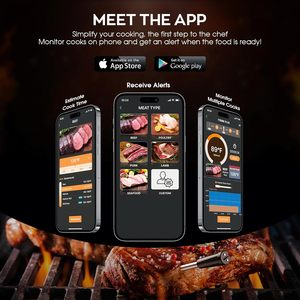 Termómetros Digitales Inalámbricos Inteligentes de 360 pies para el Hogar, Horno, Barbacoa, Cocina, Asado, Bebidas FM213 Smart - Product Image 2