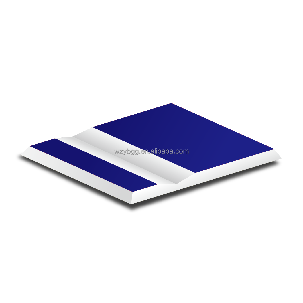 9005 สีน้ำเงินเข้ม/ขาว 300*600*1.5มม. 4ชิ้น