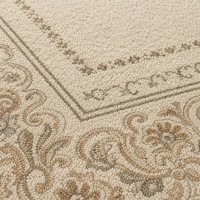 Custom Size Color Traditional Oriental Area Rug Floral Bordered Beige Cream Carpet for Living Room Bedroom Home Decor