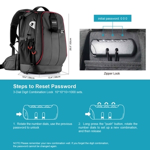 <span class=keywords><strong>Neewer</strong></span> Pro étui pour appareil photo étanche antichoc réglable rembourré sac à dos pour appareil photo avec serrure à combinaison antivol pour DSLR DJI - Product Image 2