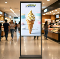 Écran LCD vertical haute luminosité Full HD 55/65 pouces, anti-reflet IP55, pour affichage numérique en vitrine, écran publicitaire