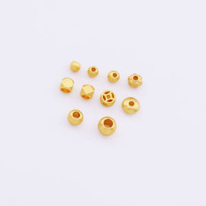 Металлические бусины для рукоделия оптом, 2,5 мм, импортные из Китая, эфиопские граненые круглые бусины из латуни - Product Image 2