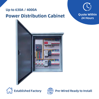 Boîte de distribution d'énergie triphasée à quatre fils 220A, éclairage de chantier, coffret électrique, panneau de commande de câblage