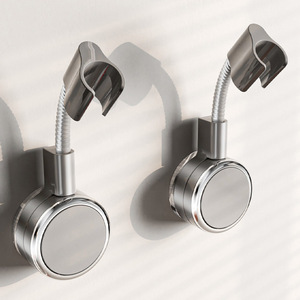 Universal Shower Head Holder Suction Cup Adjustable Round Hanging Mount Minimalist Design Bathroom Accessory - Product Image 3