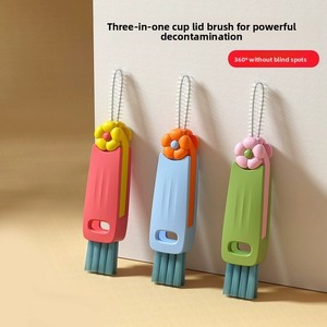 Multifunctional Kitchen <b>Brush</b> – 3-in-1: <b>Bottle</b> <b>Brush</b>, Glass Cleaner, Cup Lid Scrubber – Rotating Head, Soft Bristles – for Baby - Product Image 5