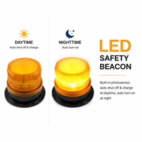 Luz de Advertencia Solar Sin Mantenimiento - Baliza LED Magnética Resistente a la Intemperie y para Estacionamiento de Emergencia