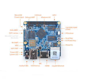 บอร์ดพัฒนา NanoPi <span class=keywords><strong>M1</strong></span> Plus โอเพ่นซอร์สสำหรับนักสร้างสรรค์ ระบบปฏิบัติการ Linux SBC ชิป Allwinner H3 รองรับเครือข่าย Gigabit WiFi และบลูทูธ จากโรงงาน - Product Image 4