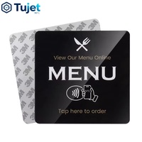 Autocollant NFC en acrylique adhésif étanche de 10 cm, carte NFC programmable, étiquette NFC pour menu de restaurant, personnalisable OEM ODM
