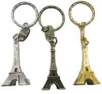 Eiffelturm 3D-Schlüsselanhänger Messing und Zinklegierung Carabiner und digitaldruck Metallschlüsselanhänger