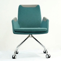 Chaise de bureau ergonomique Nuogo GS-1805D, design moderne et luxueux, dossier moyen, pivotant à 360°, tissu en flanelle douce, base en alliage d'aluminium