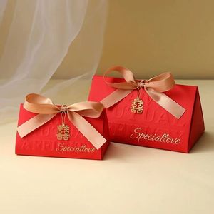 Tùy chỉnh in lá vàng logo sang trọng phân hủy sinh học Kraft hộp giấy Ribbon Bowknot thanh lịch lưu niệm ủng hộ đám cưới kẹo Hộp quà tặng - Product Image 3