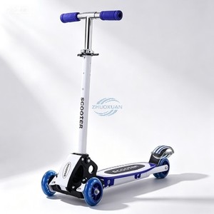 3 Wheel Kids Scooter with Colorful Street Graffiti Print, Adjustable Height Foldable Toddler Kick Scooter Anti-Slip Deck for Boy - Product Image 5