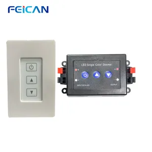 Feican fábrica tira de luz led dimmer sem fio 3 teclas controle remoto de parede interruptor de regulação por cor única