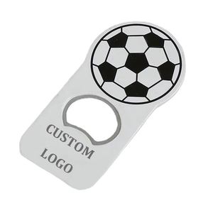 Décapsuleur de bouteille de bière en plastique imprimé avec logo personnalisé, style football/soccer - Cadeau publicitaire personnalisé pour la vente en gros - Product Image 1