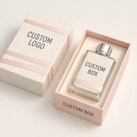 Boîte de papier en carton d'emballage rigide de luxe de bouteille de parfum de beauté avec logo personnalisé avec marquage à chaud Tuck Top Bottom Box