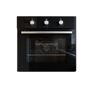 60cm Ankastre Elektrikli Fırın Siyah Cam Panel Mekanik Kontrol Zamanlayıcılı 220 240V 50 60Hz Ev Mutfak Kullanımı İçin - Product Image 1