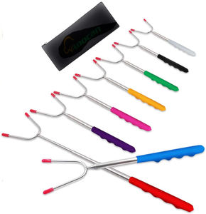 Conjunto de varas de torneamento, 4 espetos de <span class=keywords><strong>marshmallow</strong></span>, ferramentas de aço inoxidável telescópico premium <span class=keywords><strong>marshmallow</strong></span> de 45 polegadas - Product Image 6