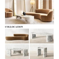 Bureau en marbre moderne, design simple, bureau de bureau, table d'étude en marbre naturel