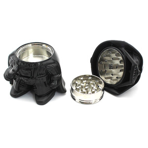 Broyeur à herbes en métal noir à 3 couches, 3 pièces, broyeur à tabac sur le thème du cinéma, accessoire de fumage de haute qualité - Product Image 5