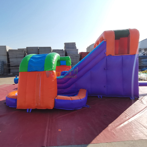 Backyard kids bounce house tobogan acuatico hinchable dual lane <b>inflatable</b> water slide with splash pool - Product Image 3