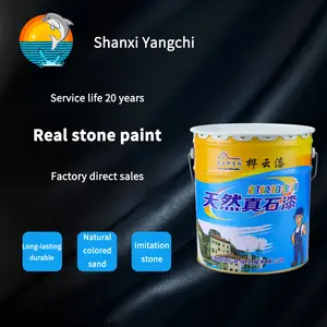 Fábrica Direta Suprimentos Murais de Parede Exterior Colunas Romanas Imitação Mármore Granito Tinta à base de água Colorida Real Stone Paint