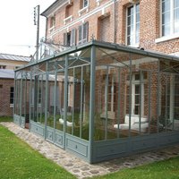 Invernadero de hierro forjado estilo victoriano con vidrio aislante Sunroom