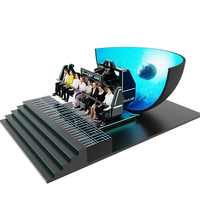 Cinéma dôme sphérique 360°, théâtre multisensoriel 5D, équipement de divertissement intérieur, attractions VR/AR/MR pour parcs à thème, en métal
