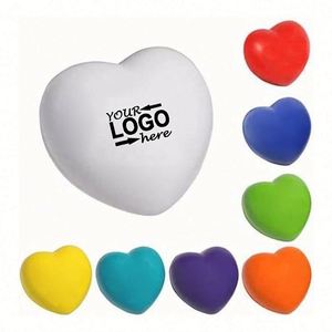 Promotional Foam Relief Pu Stress Squeeze Heart Shape Anti-Stress Ball Toy Custom Logo - Product Image 1