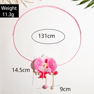 Summer Holiday Vacation Party Women Pearl Neck Chain Colorful Floral Flower <b>Collar</b> Necklace fro Women Gifts Accessories - Product Image 4